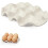 6 Cups ceramic egg holder, Decorative Serving Egg Stand, Holds Half Dozen Eggs for Fridge & kitchen Countertop Display (white) 1