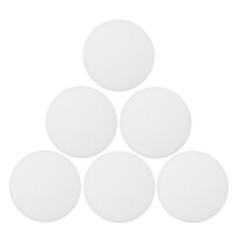 Conjunto de 6 difusores redondos de plástico branco para luminárias de teto e pendentes.