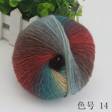 1 Pack Rainbow Soft Yarn 100% Wool Gradient Multi Color Yarn for Crocheting Knit Total Length 180m1(196yds1,50g1),M