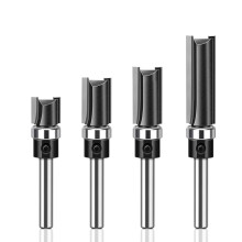 Straight Router Bit with Bottom Bearing 12.7 mm 4 pcs