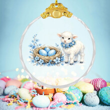 Golden Easter Glass Pendant 2.68 inch