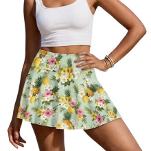 Faldas pantalón de golf con estampado de piña y bolsillos, minifaldas pantalón de golf deportivas para mujer, faldas pantalón de golf deportivas