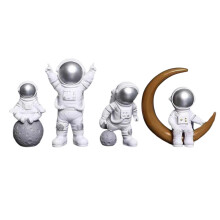Astronaut Statue Resin Figurine Home Decor 4 Pieces