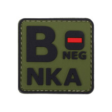 Blutgruppe POS NKA Medizinisches PVC-Pflaster, 3D-Gummi, nachleuchtend