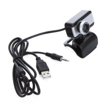 Webcam met ingebouwde microfoon, HD-kwaliteit en glazen lens, geschikt voor Windows 7/8/10/11, USB 2.0.