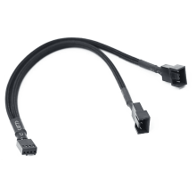 Cavo splitter per ventole PWM da 1 a 2Y, prolunga splitter in PVC per ventole per PC a 3 e 4 pin.