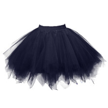 Gonne da donna Gonna corta alta Gonna da ballo plissettata di qualità per adulti Gonna nera + M