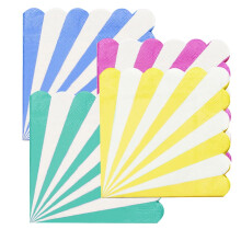 16-Pack Yellow Cartoon Stripe Disposable Napkins
