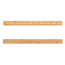Wood Ruler Khaki Versatile Cm Length for Sewing Projects 2Pcs