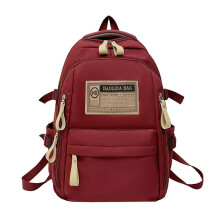 Large Capacity Student Backpack for Men Women Simple Letter Print School Bag Lightweight Travel Rucksack