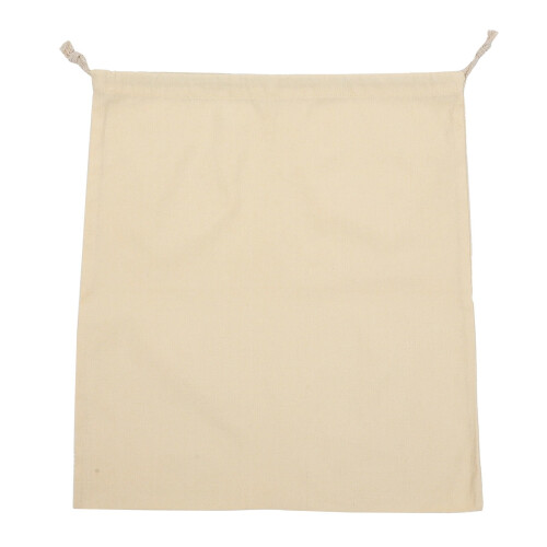 Foldable Drawstring Laundry Bag Canvas Beige Heavy Duty Organizer for Travel Use