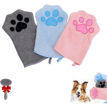 Paw Bath Towel Microfiber Quick Dry Paw Print 3PCS