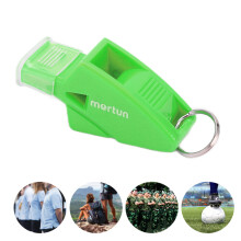Grüne Kunststoff-Außensignalpfeife mit Lanyard und Fingerclip für Basketball