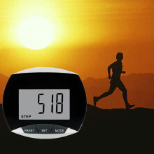 Multifunctional LCD Pedometer with Belt Clip, 6.5x5.4x2.5cm, 25g, Black/Red/Blue/Green
