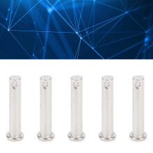 10 Pcs Stainless Steel M8x40mm Round Clevis Pins Flat Head for Linear Moving Parts