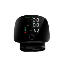 Tensiomètre de poignet rechargeable - Grand écran, annonce vocale, mesures précises pour une utilisation à domicile et en voy