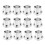 12Pcs Rhodium Plated RCA Protection Cap Short Circuit Socket Phono Connector RCA Shielding Socket Protect Cover,Silver 1