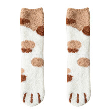 Cat Paw Socks Womens Mid Calf Sleep Socks Non Slip House Floor Comfort