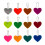 12 Love Heart Reflective Pendants Mix 10