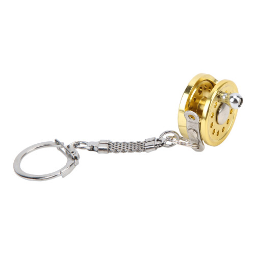 Mini Aluminium Fishing Reel Keychain