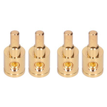 Power Wire Reducer, 0GA Pure Copper Gold Plated Wire Reducer Terminal Connector for Car Audio Amplifier ,4PCS