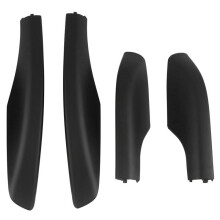 12PCS Black ABS Car Roof Luggage Rack Rail End Cover Shell Protector Fit for Fortuner 2004-2014