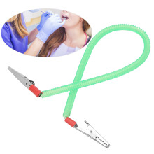 Grüner Dental-Lätzchenclip Tragbar Kunststoff + Metall