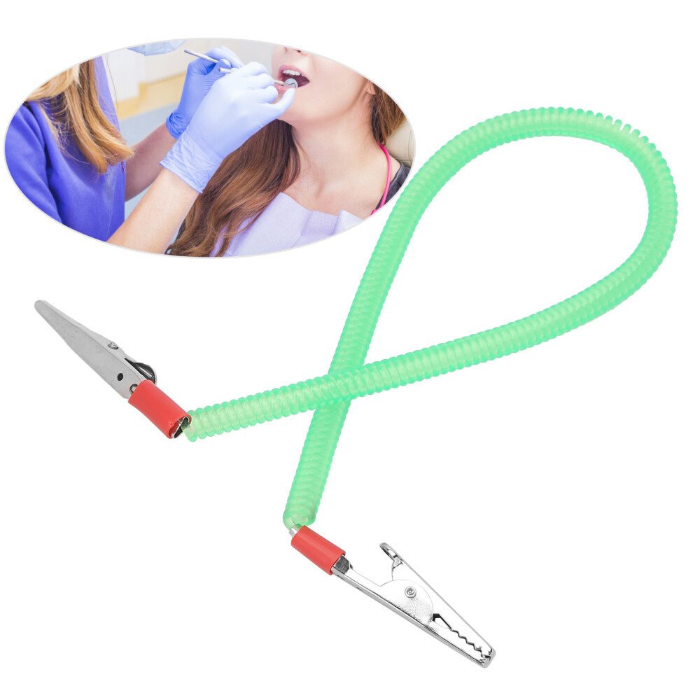 Green Portable Dental Bib Clip Holder Plastic Metal For Oral Care