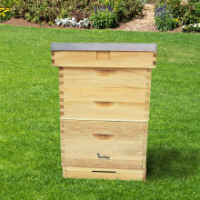 Actiasbee Langstroth New Zealand Pine Flat Roof Beehive