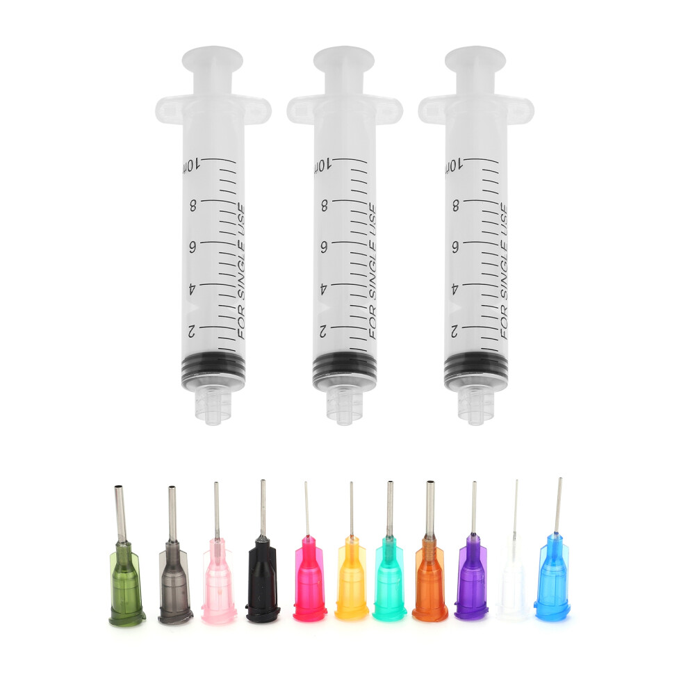 60Pcs Plastic Syringe 10Ml With Needle Set - Industrial Manual Dispenser 9491391747413