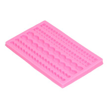 3D Silicone Mold Pink 9.1oz Woven Rope Pearl Cake Decor
