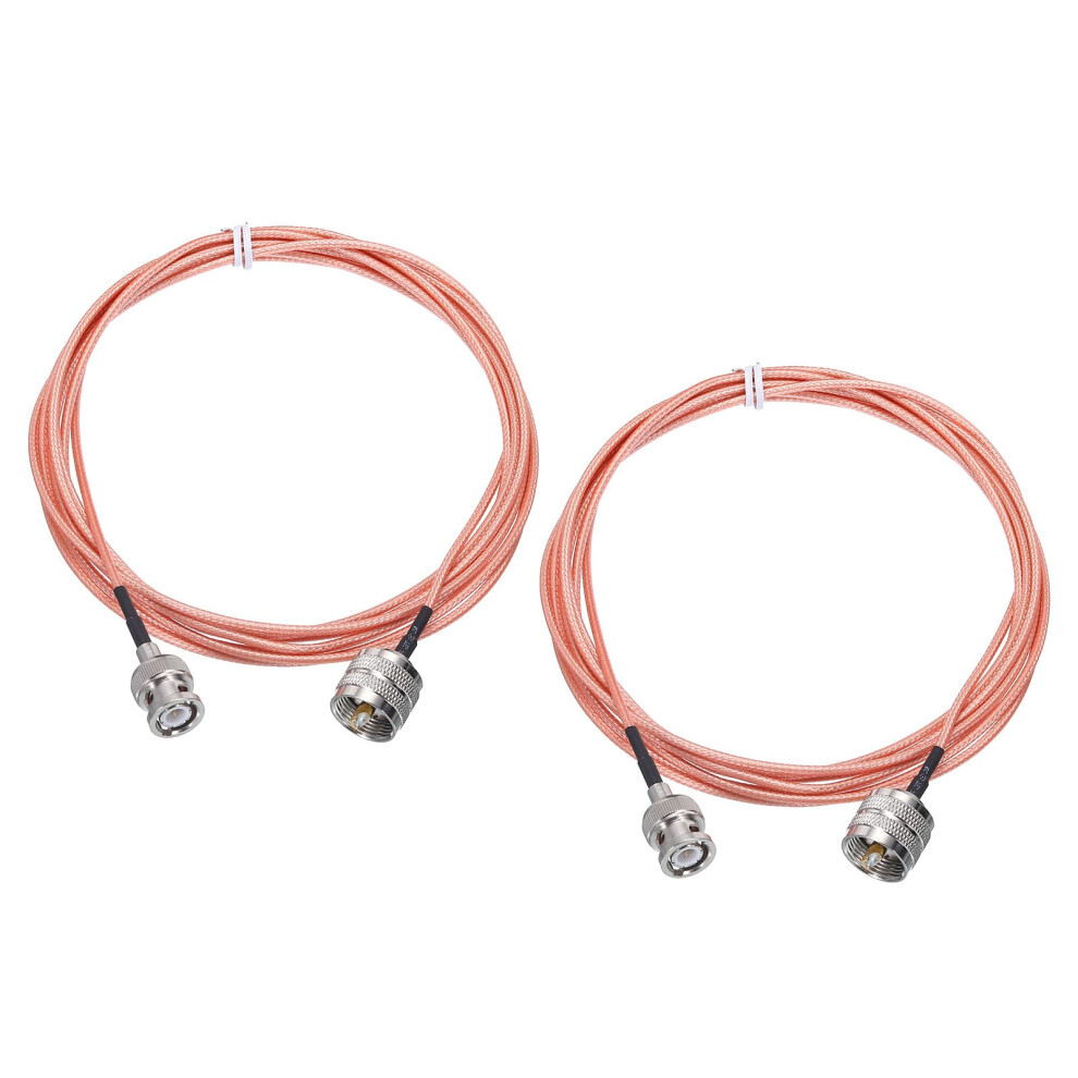2Pack 10Ft Rg316 Coaxial Cable Bnc Male To Uhf Male Low Loss Rf 50 Ohm For Antenna Router Orange 9073542773399