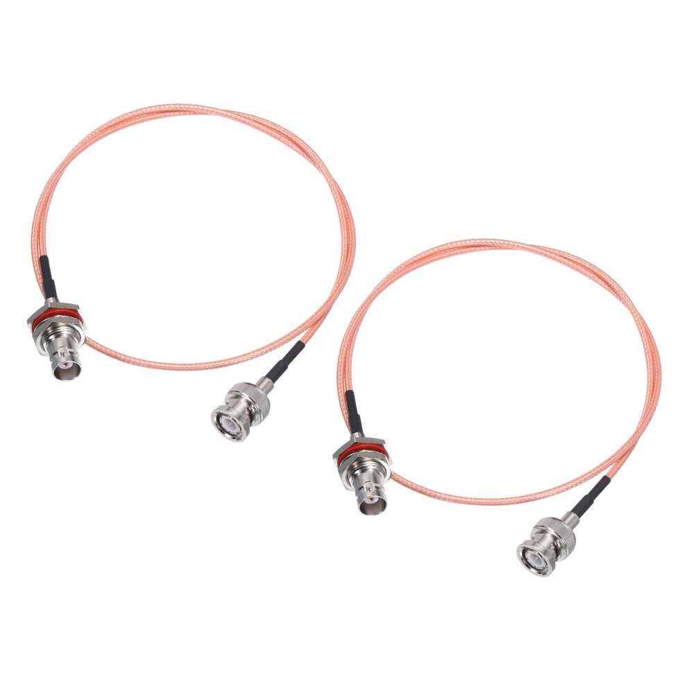2Pack 2Ft Rg316 Bnc Male To Female Coaxial Cable, Low Loss 50 Ohm Rf Extension For Antenna Router 9073542773412