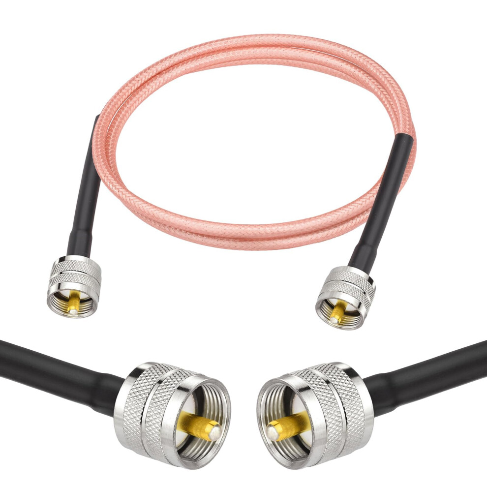 3Ft Uhf Pl259 To Pl259 Rg142 Coax Cable 50 Ohm LowâLoss Jumper For Cb Ham Radio Antenna 9771547632443