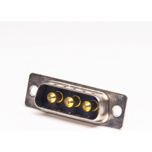 Current DSub Connector 3W3 Male Combo Plug, Straight Solder Type with Coaxial Contact