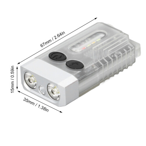Small 1000lm Rechargeable UV LED Flashlight with Magnet, Buzzer, IPX4 1