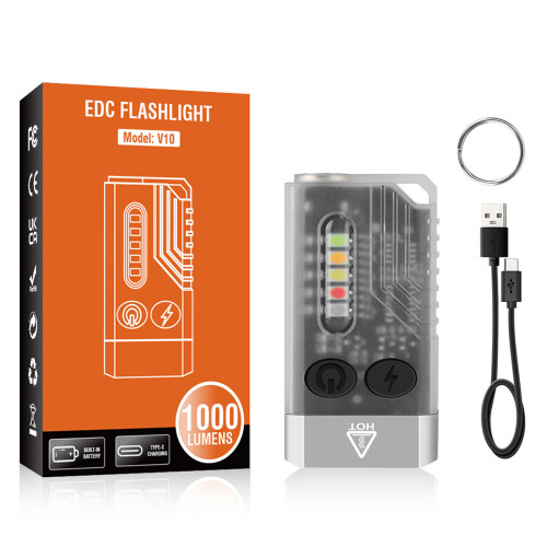 Small 1000lm Rechargeable UV LED Flashlight with Magnet, Buzzer, IPX4 2
