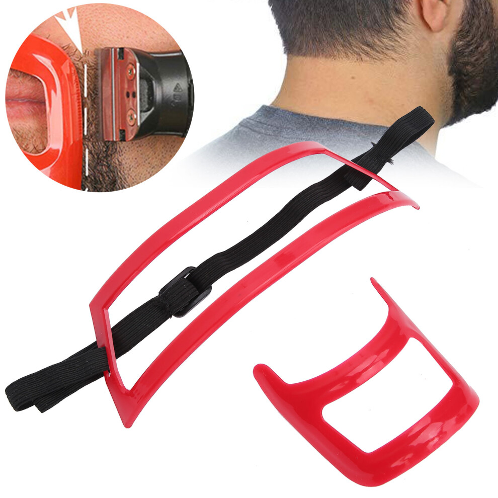 Red Plastic Beard Neckline Shaving Template Set For Men