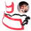 Red Plastic Beard Neckline Shaving Template Set for Men 16