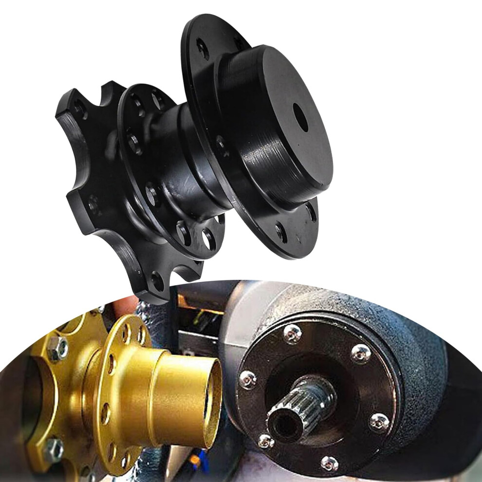 Steering Wheel Quick Release Hub Adapter, Adjustable Alloy Height Riser For Racing And Cars, Black 9330225089926