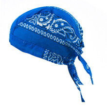 Multifunctional Headwear Pirate Style Bandana Cap for Sun-Blue