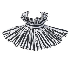 Fun Clown Stripe Detachable Collar-black and white stri