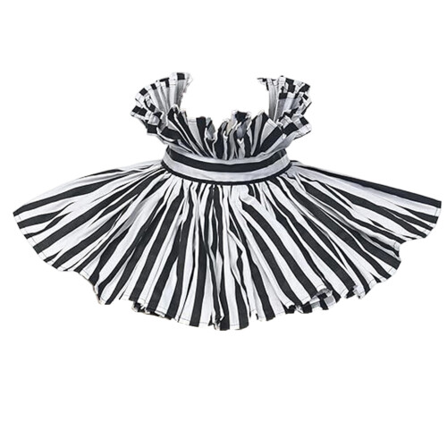 Fun Clown Stripe Detachable Collar-black and white stri