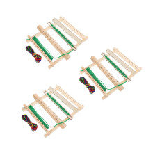 HOMEMAXS3Sets DIY Weefgetouw Draagbaar Handgemaakt Breimachine Houten Frame Ambachtelijk Weefgereedschap voor Garen en Armbanden Creatief