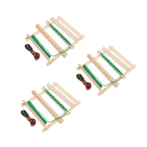 HOMEMAXS3Σετς DIY αργαλειός ύφανσης φορητή χειροποίητη μηχανή πλεξίματος ξύλινη