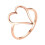 Titanium Steel Heart Ring Rose Gold Size 10 1