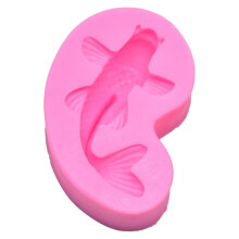 Goldfish Carp Shape Pink Silicone Mold 1Set For Cake Decoration Fondant Chocolate Molding