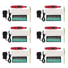 6X Electric Engraver Pen Diy Engraving Tool Kit with Scriber Etcher 180 Bits and 48 Stencils(Us Plug)