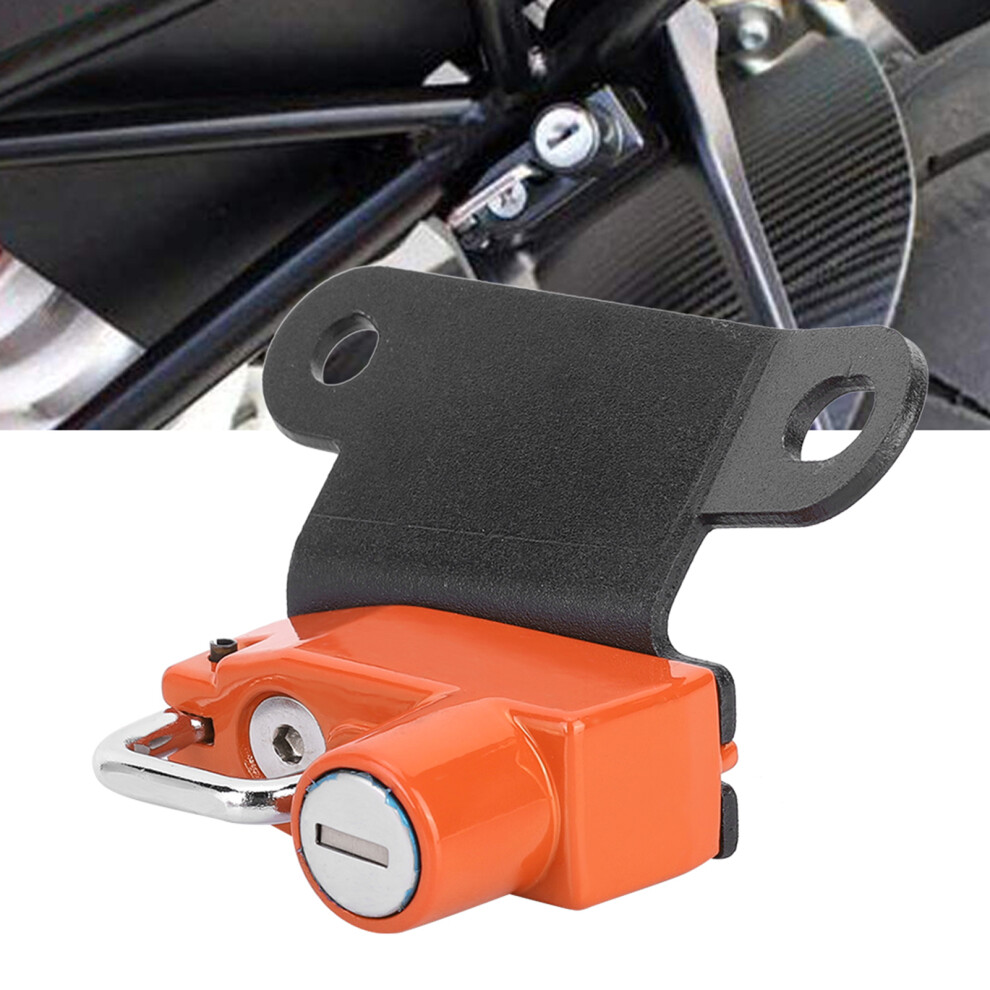 Aluminum Alloy Helmet Lock For Superduke R 1290 2014+ Secure Security Hook Orange 5081392650375