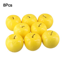 Vibrant Yellow Foam Apples Suitable For Prop And Visual Merchandising 8 Pack